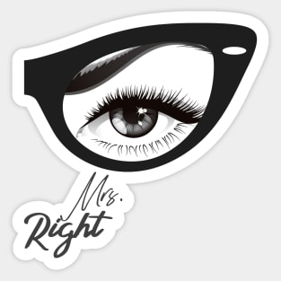 Mrs. Right Sticker